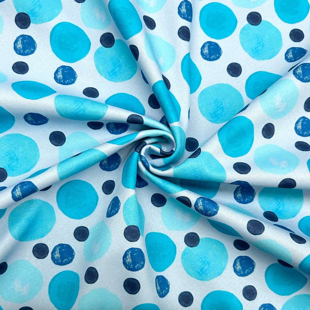 Watercolour Spots Softshell Fabric