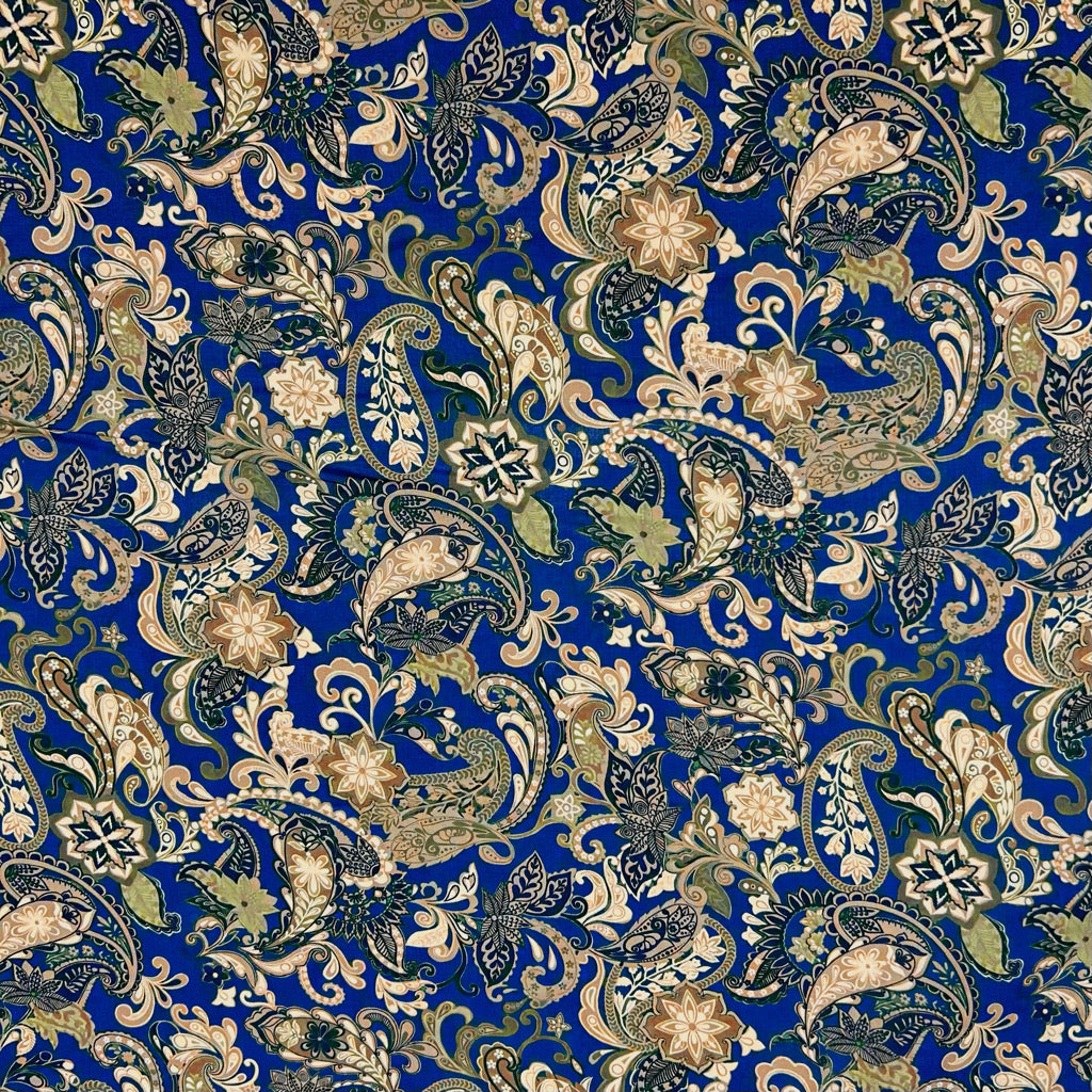 Majestic Paisley Cotton Lawn Fabric