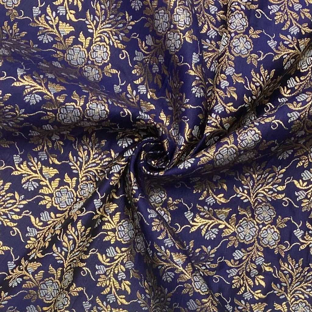 Flower Bunches Brocade Fabric