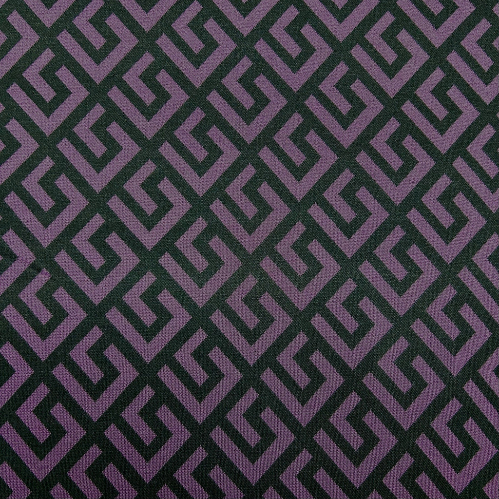Line Grid Knit Jersey Fabric
