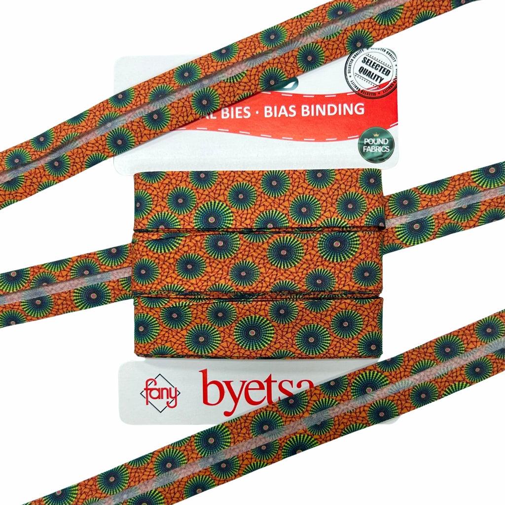 Ethnic Prints Cotton Bias Binding Tape - 5 metres - Pound Fabrics