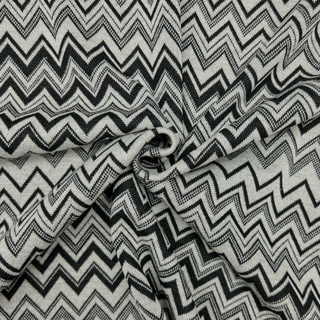 Chevron Stripe Knit Jersey Fabric