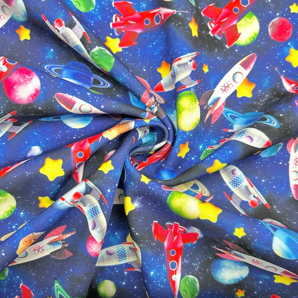Rocket Galaxy Softshell Fabric