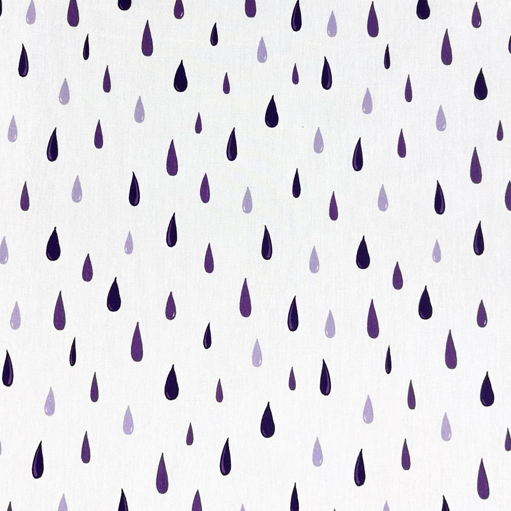 Raindrops Cotton Poplin Fabric