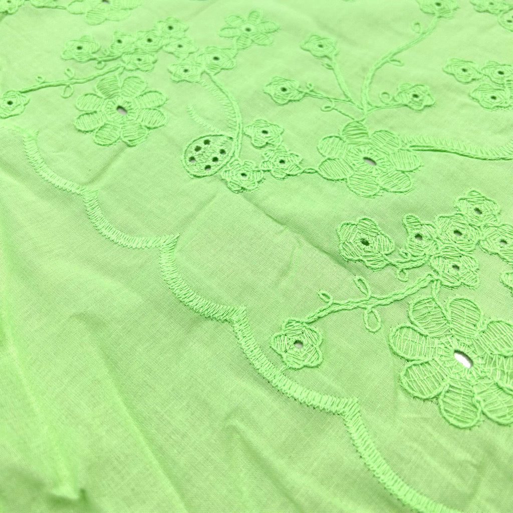 Floral Perfection Embroidered Cotton Fabric