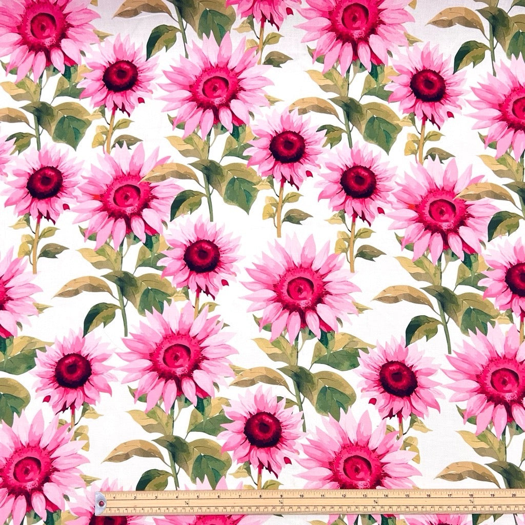 Sunny Bloom Viscose Challis Fabric