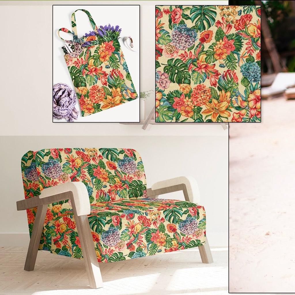 Tropical Floral Tapestry Fabric - Pound Fabrics