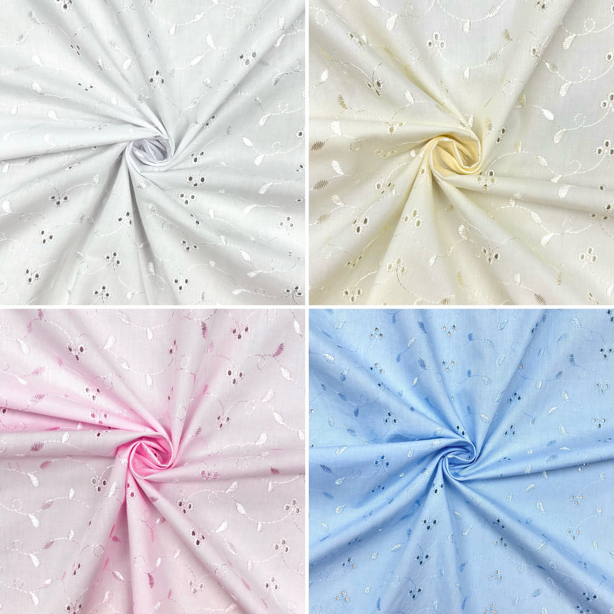 Broderie Anglaise Cotton Blend Fabric
