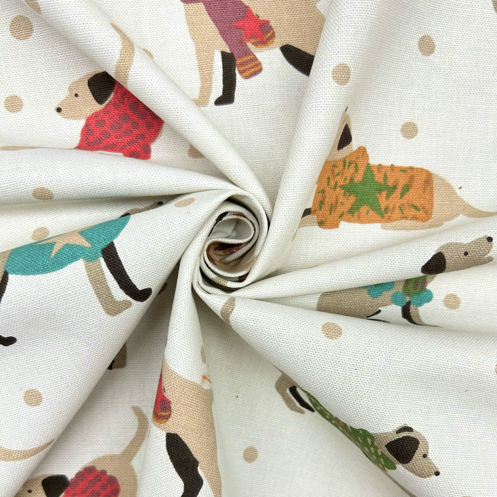 Dapper Dogs Cotton Furnishing Fabric