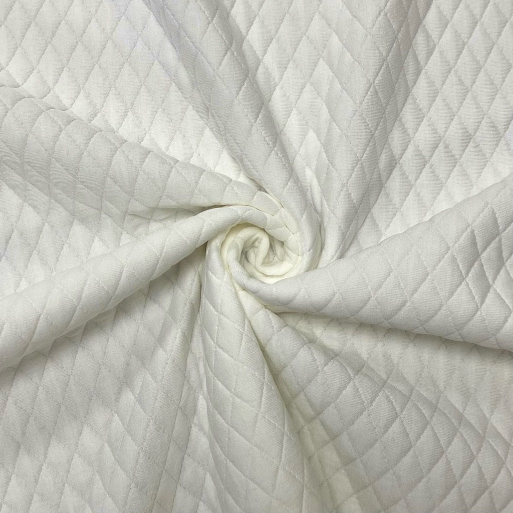 Ivory Quilted Jersey Fabric