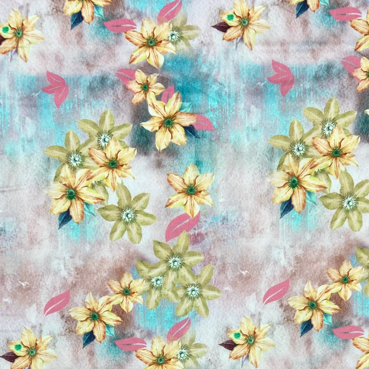 Soft Garden Cotton Satin Fabric