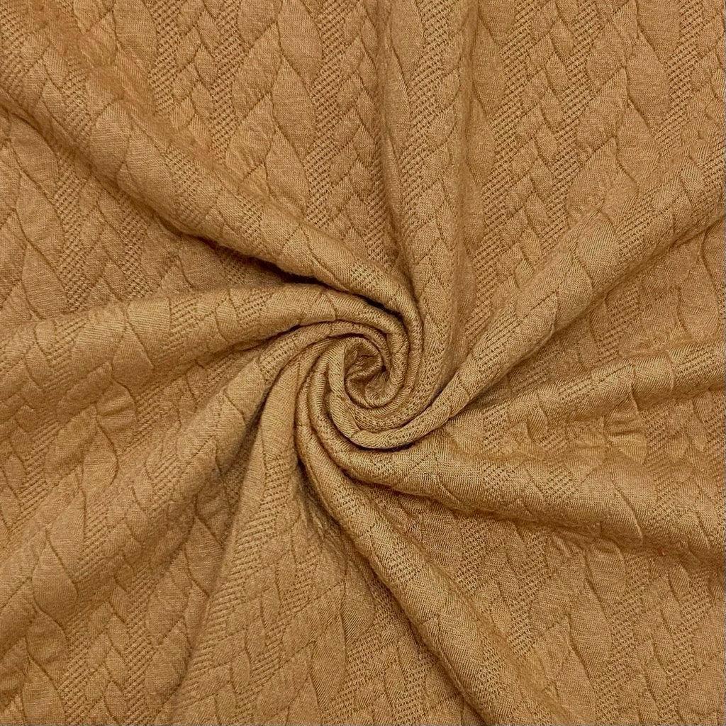 Buy Remnants of Cable Knit Jersey Fabric for Sewing, Dressmaking & Crafts - Pound Fabrics