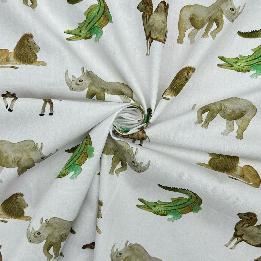Safari Wonders Cotton Poplin Fabric