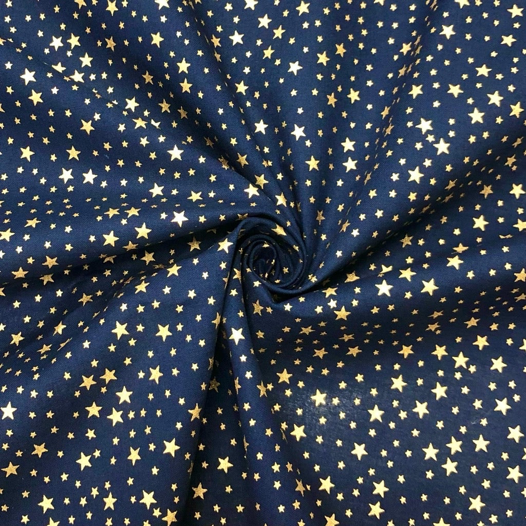 Gold Stars Cotton Fabric