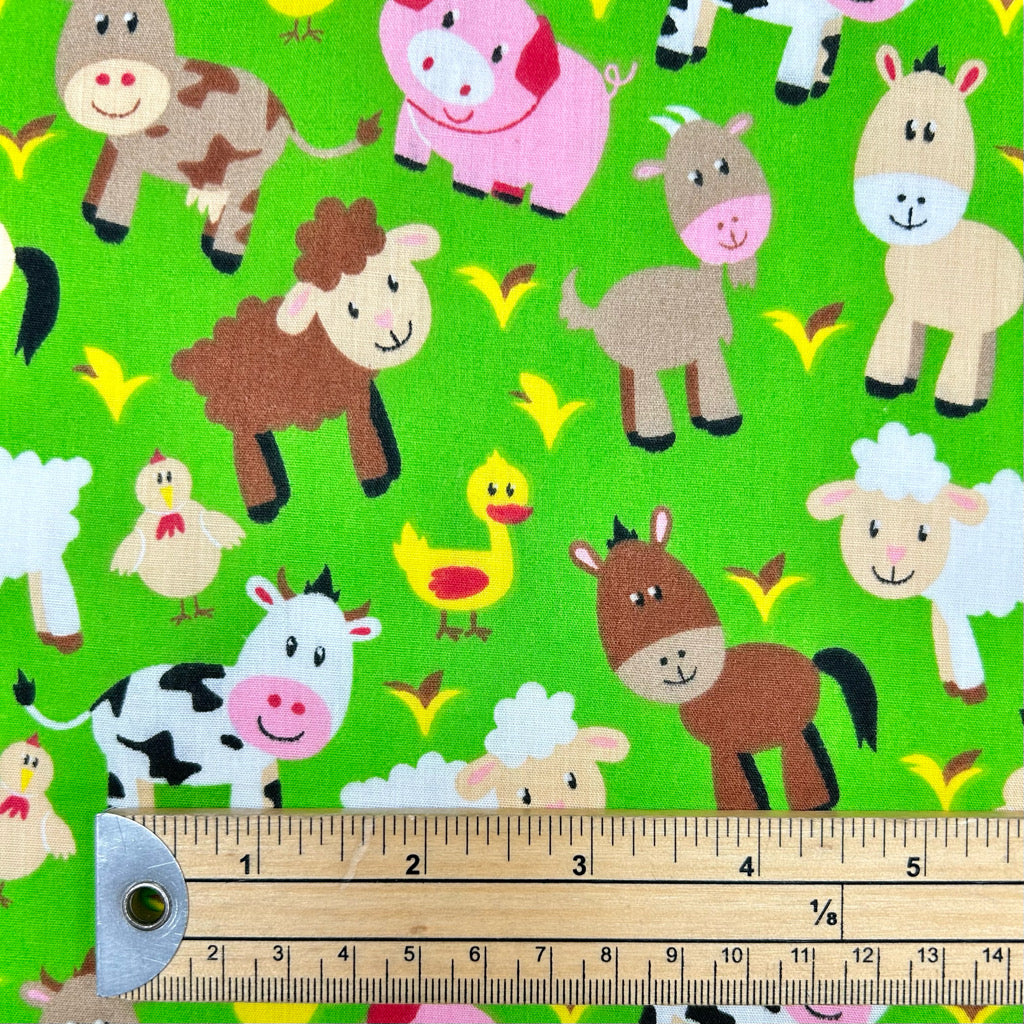 Happy Farm Polycotton Fabric
