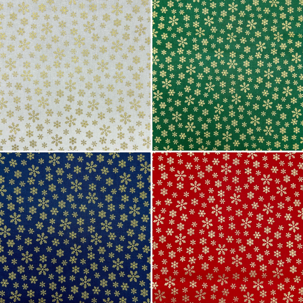 Snowflake Flurries Christmas Cotton Fabric