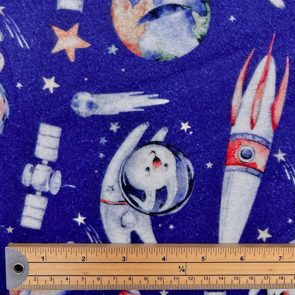 Rocket Ride Brushed Cotton Fabric