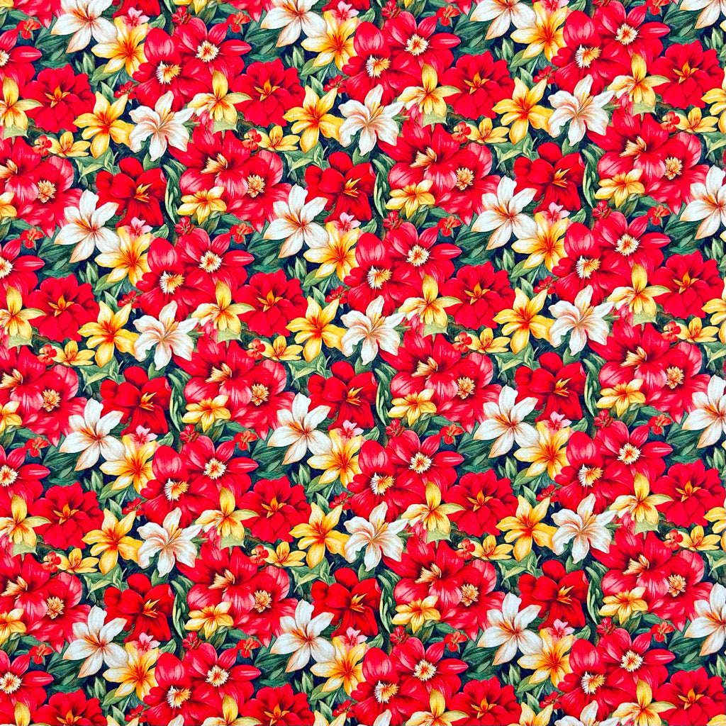 Paradise Bouquet Rose & Hubble Cotton Poplin Fabric