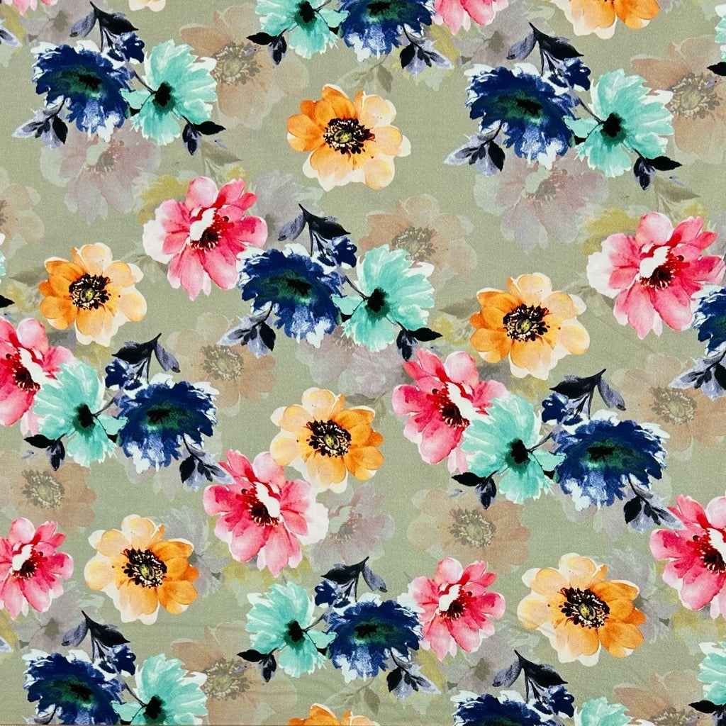 Colour Burst Stretch Viscose Twill Fabric - Pound Fabrics