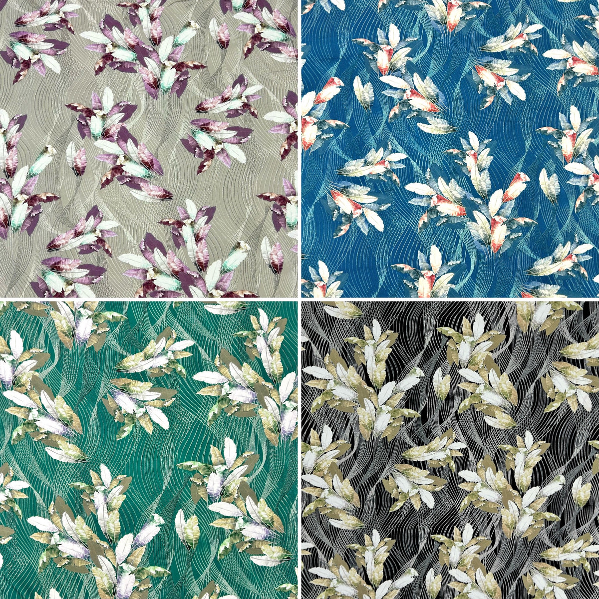 Palm Weave Viscose Challis Fabric