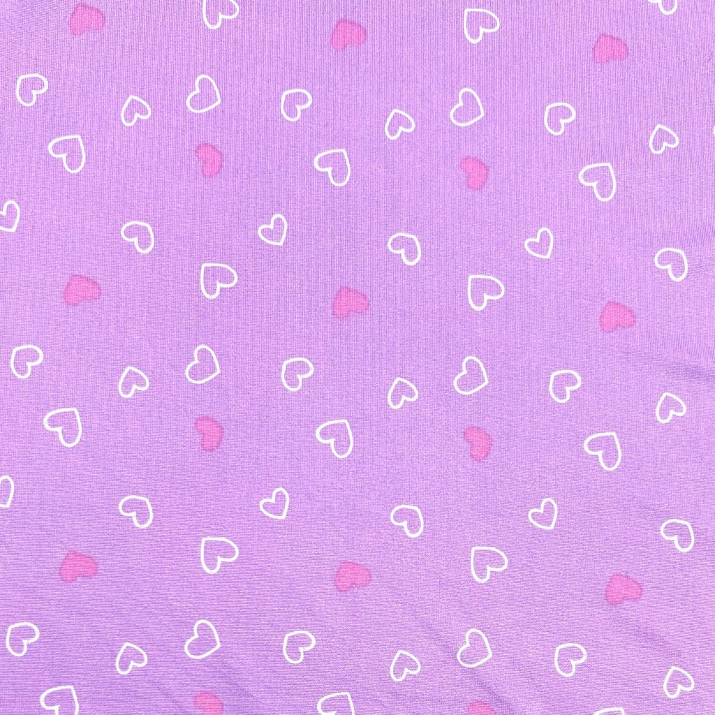 Tiny Hearts Flannel Jersey Fabric