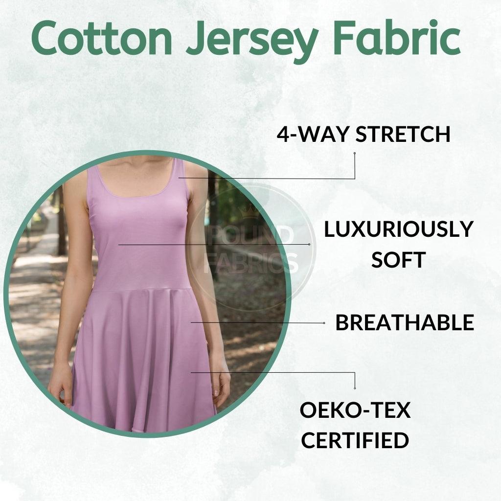 Plain Cotton Jersey Fabric - Pound Fabrics