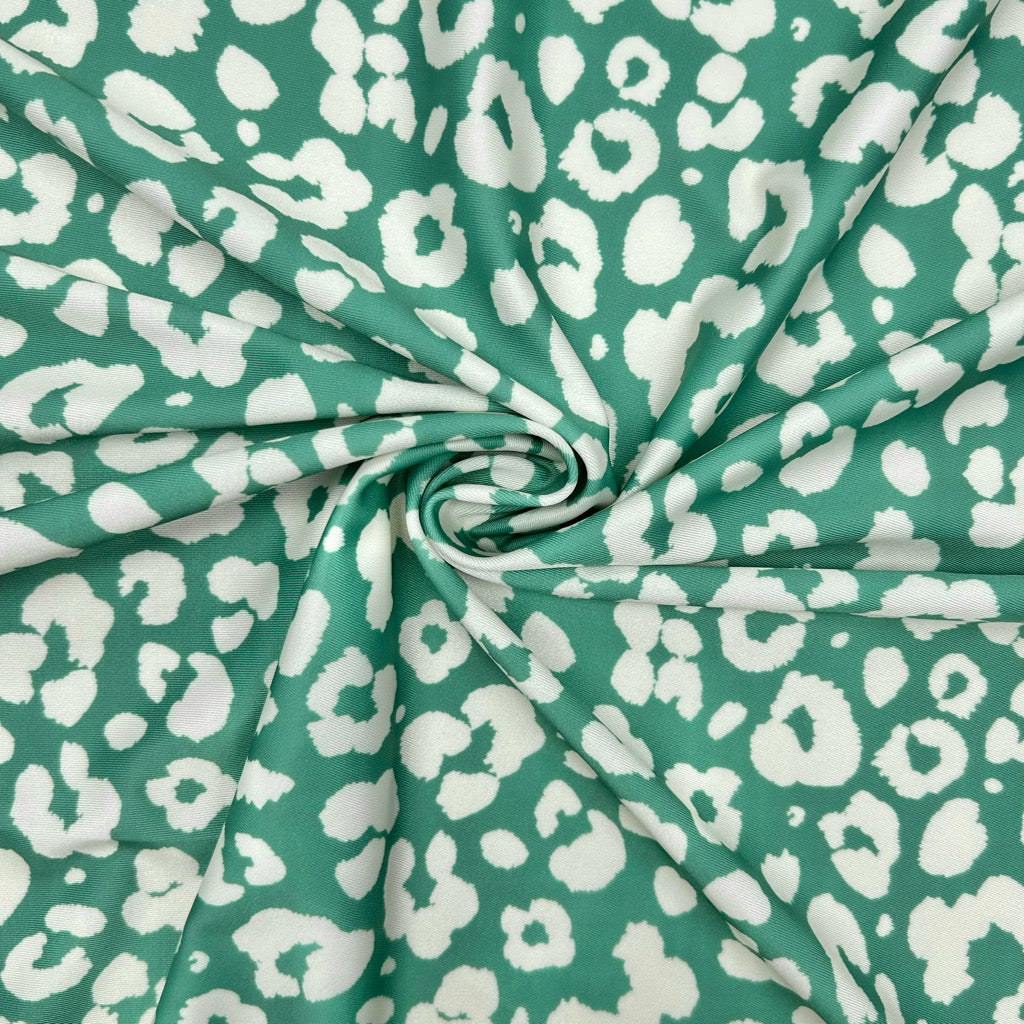 Green Leopard Swimwear Jersey Fabric
