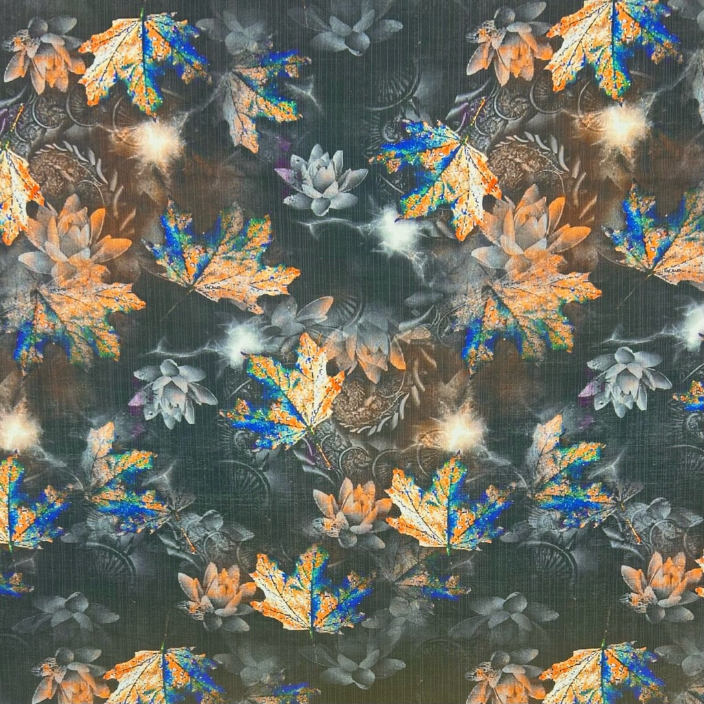 Fallen Leaves Bamboo Silkette Fabric