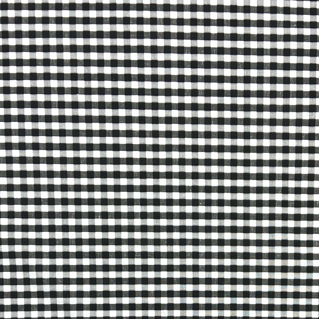 Gingham Print Polycotton Fabric
