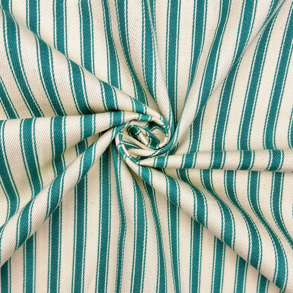 Ticking Stripes Cotton Canvas Fabric