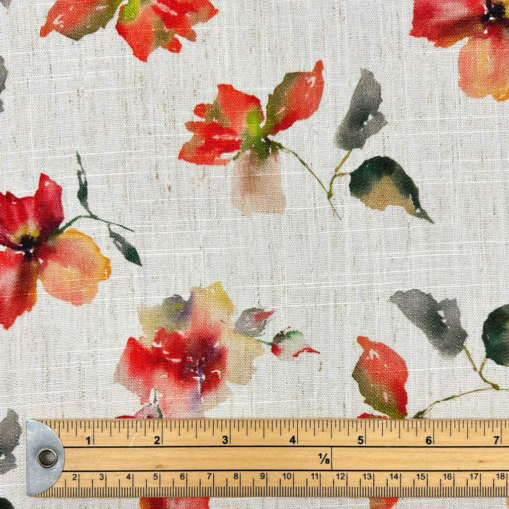 Botanical Sprigs Linen Viscose Fabric