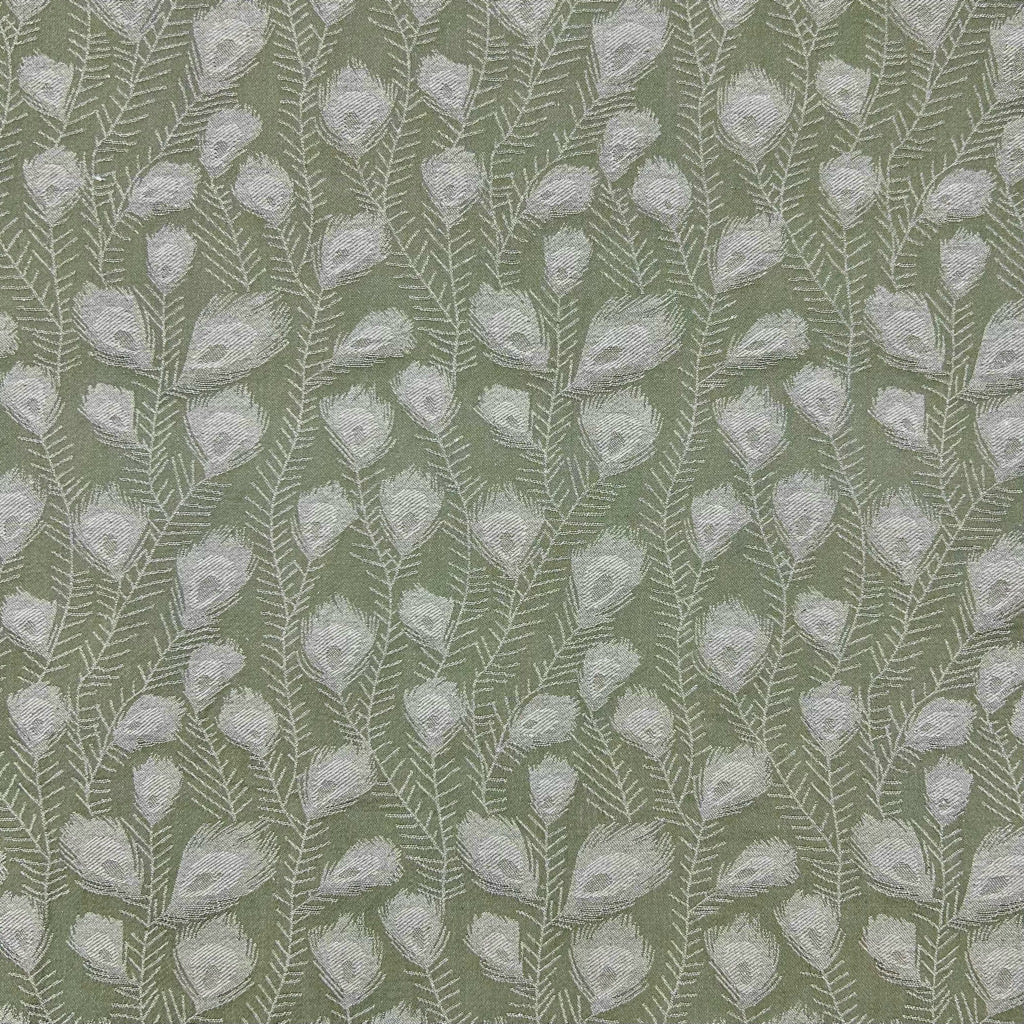 Feather Leaves Linen Viscose Fabric