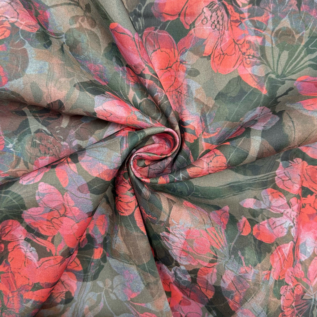 Shadow Bloom Cotton Lawn Fabric