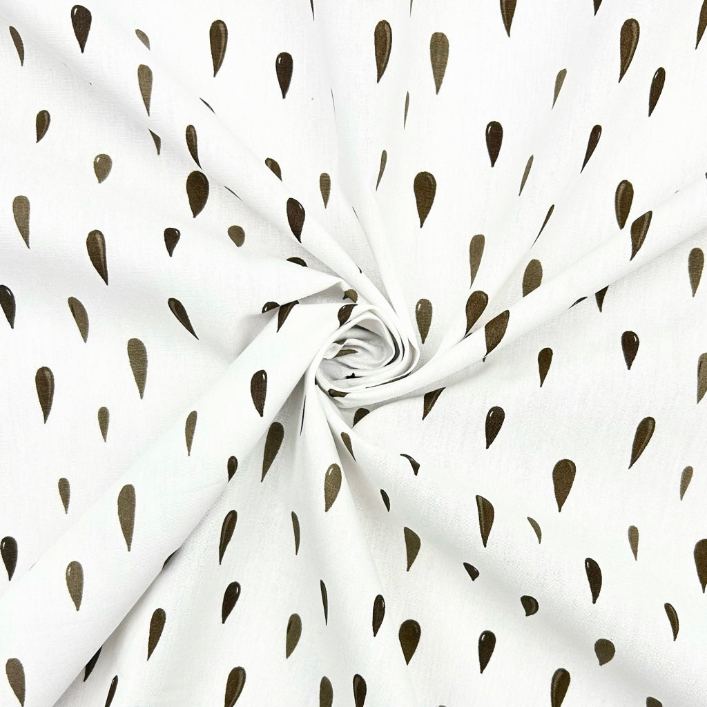 Raindrops Cotton Poplin Fabric