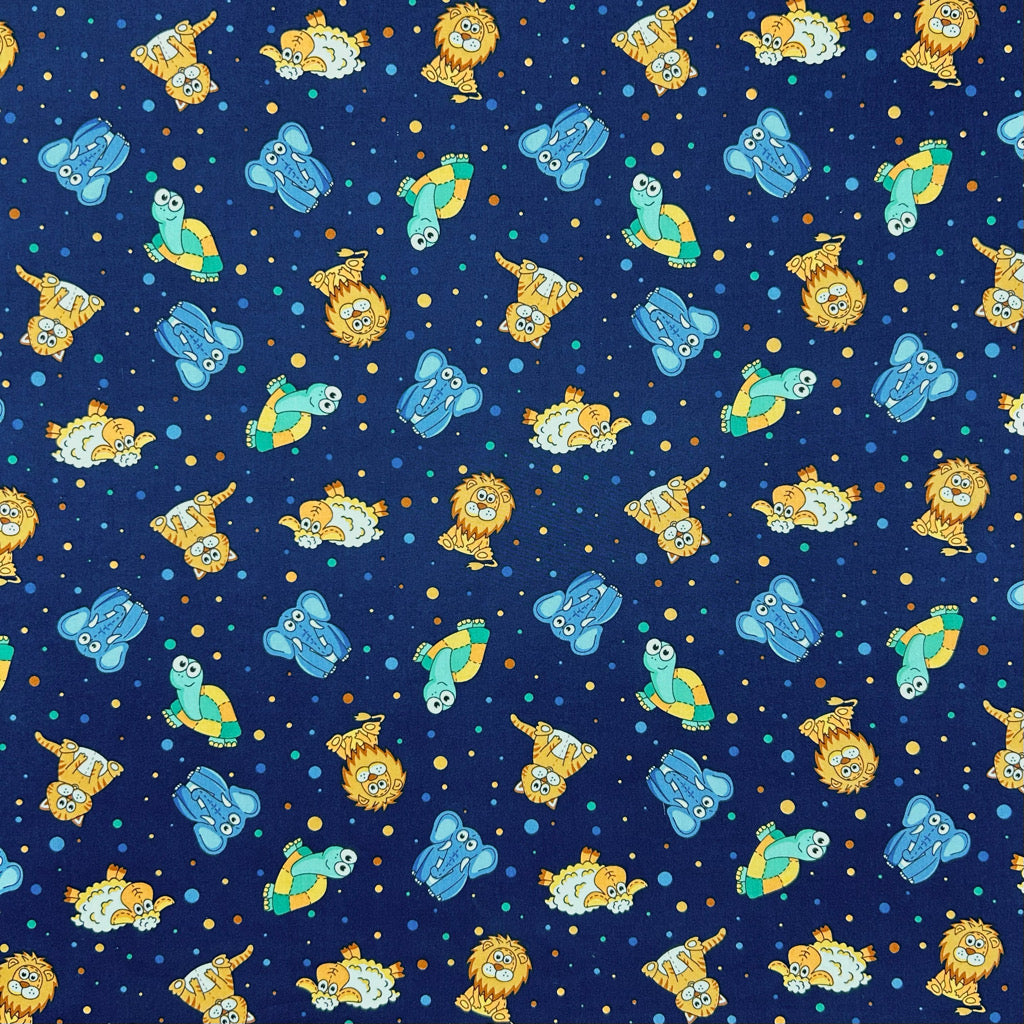 Jungle Friends Rose & Hubble Cotton Poplin Fabric