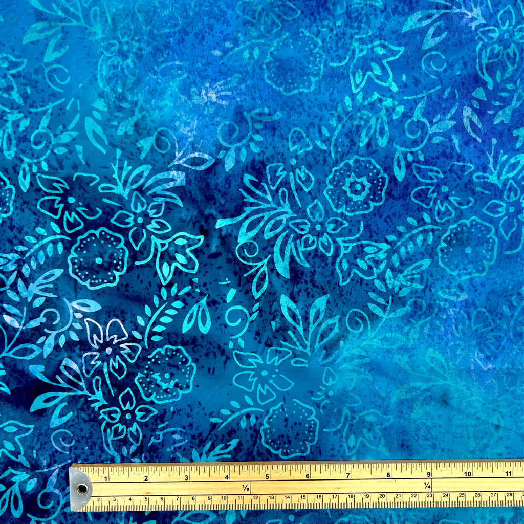 Floral Vines Cotton Batik Fabric