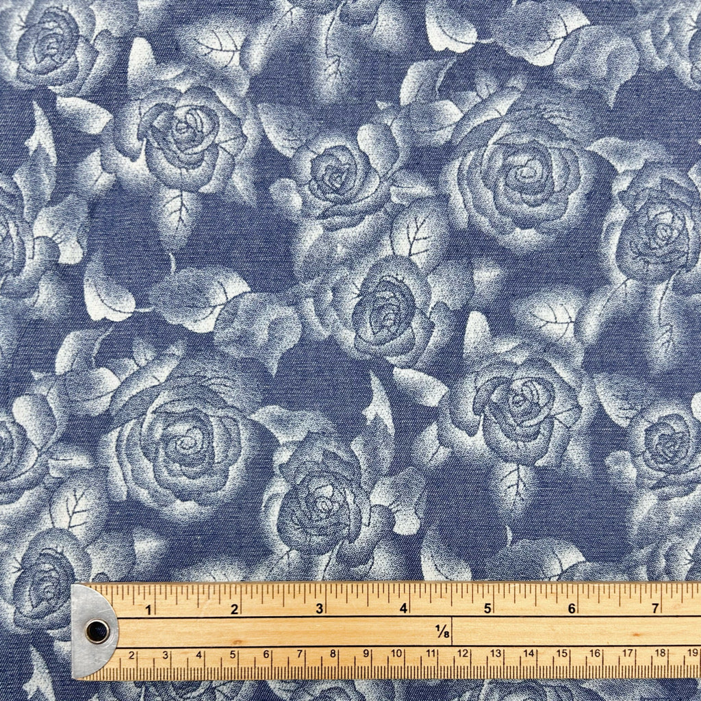Heavenly Bouquet Chambray Denim Fabric