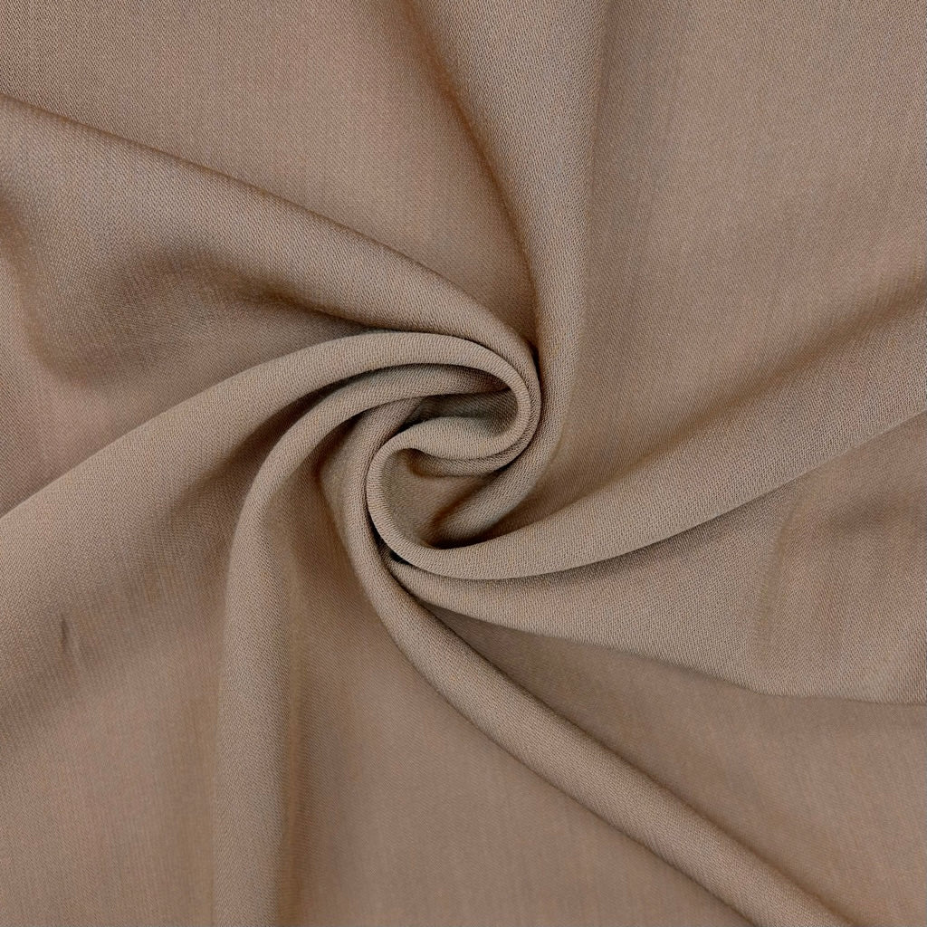 Smooth Beige Wool Blend Suiting Fabric