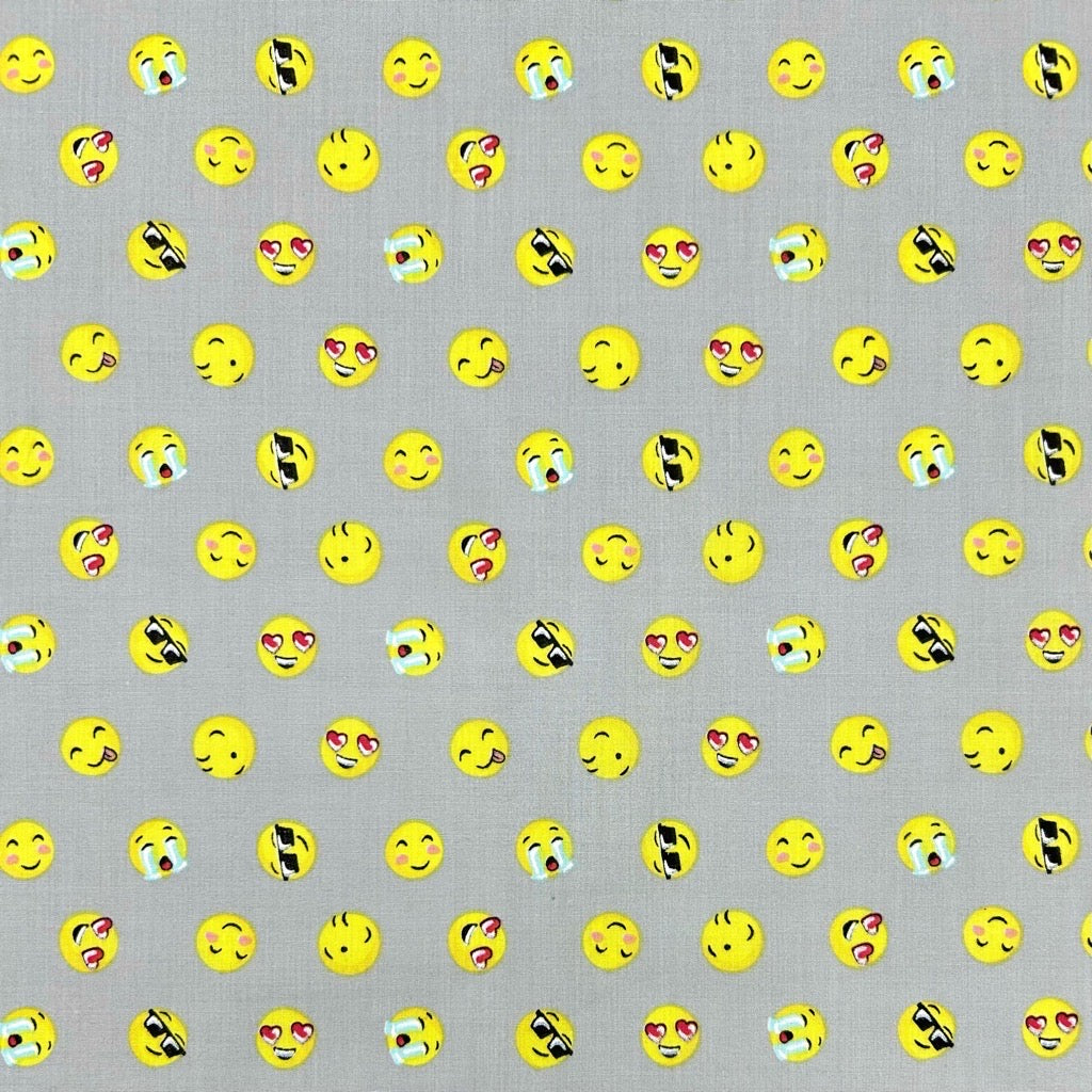 Fun Faces Polycotton Fabric