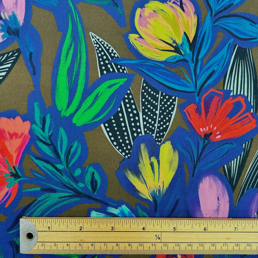 Modern Meadow Viscose Fabric