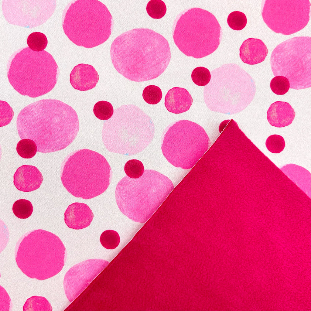 Watercolour Spots Softshell Fabric