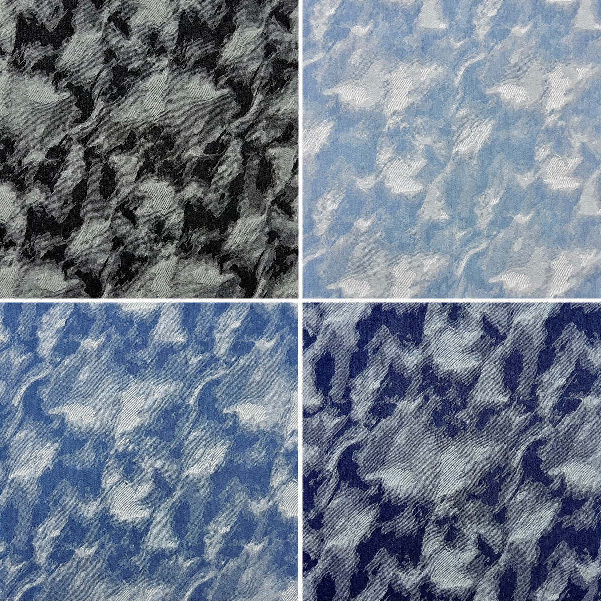 Smokey Texture Jacquard Denim Fabric