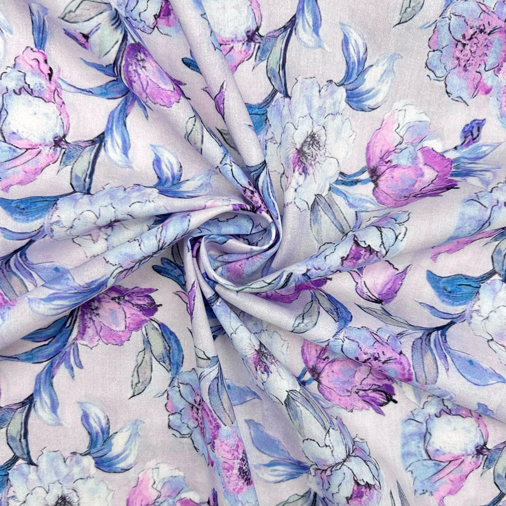 Delicate Petals Cotton Lawn Fabric
