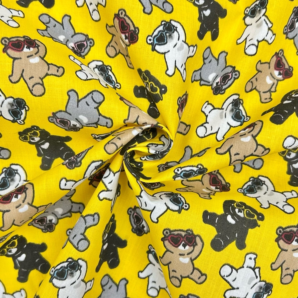 Cool Pugs Polycotton Fabric