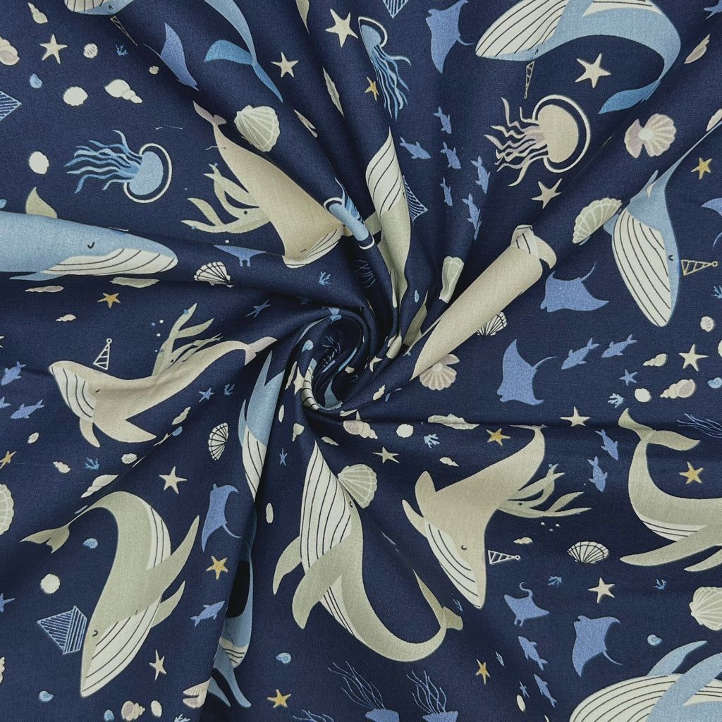 Seaside Charm Cotton Poplin Fabric
