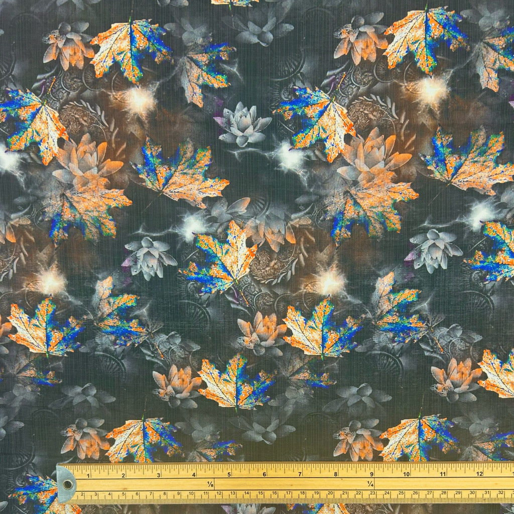 Fallen Leaves Bamboo Silkette Fabric