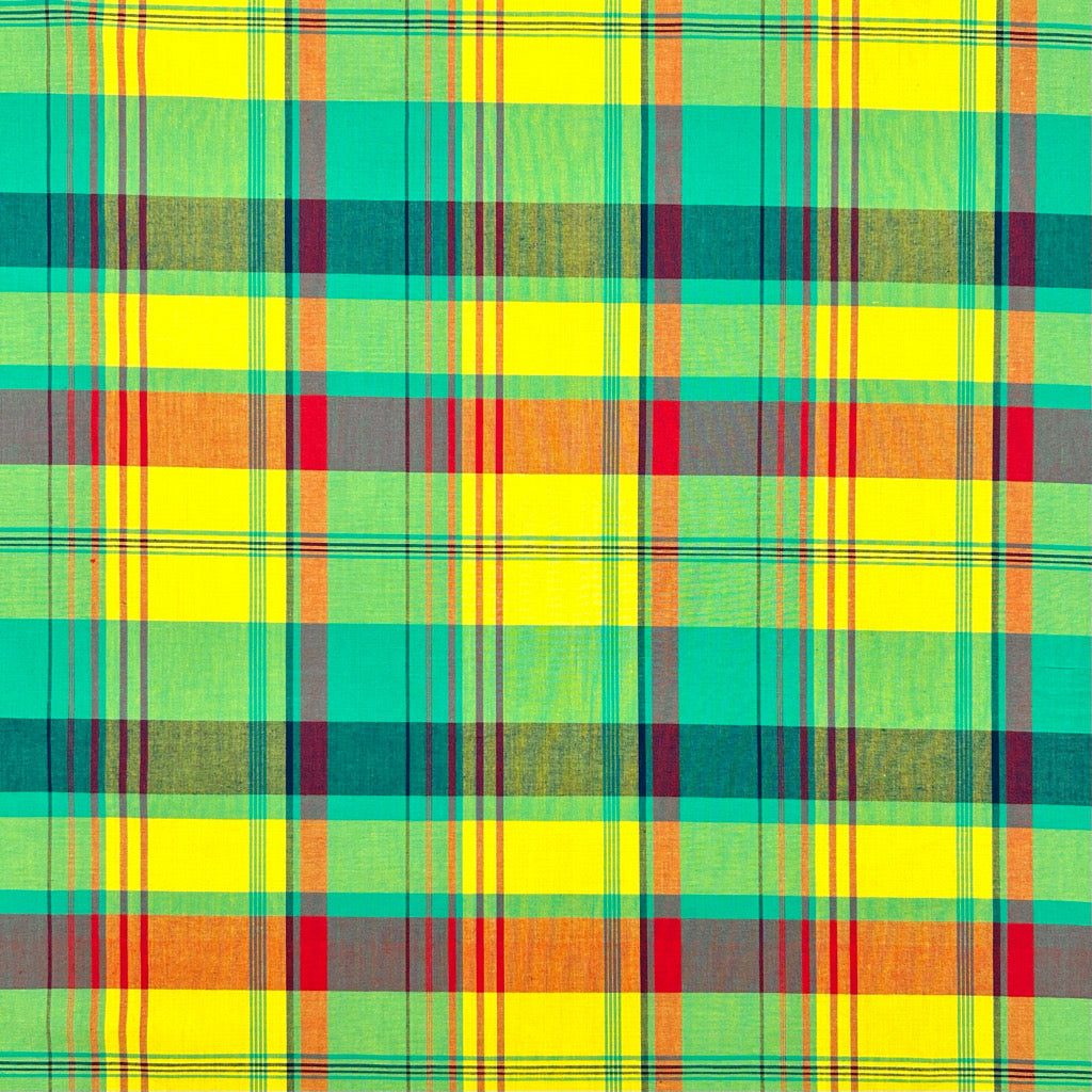 Warm Glow Madras Check Cotton Fabric