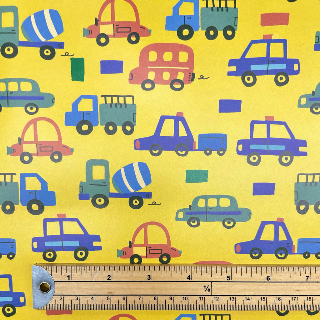 Cars and Trucks Raincoat Fabric