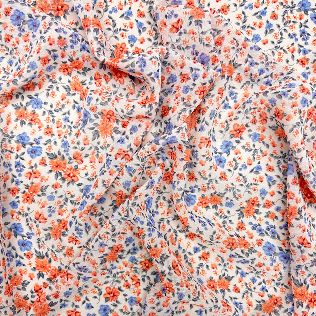 Blooming Field Chiffon Fabric