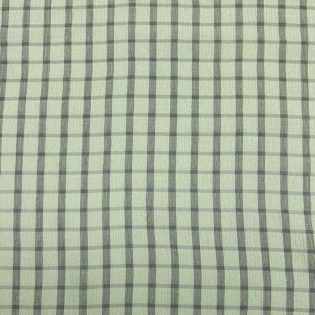 Checkered Crinkle Chiffon Fabric - Pound Fabrics